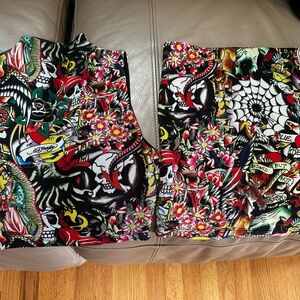 Ed Hardy Mesh Graphic Skirt Set